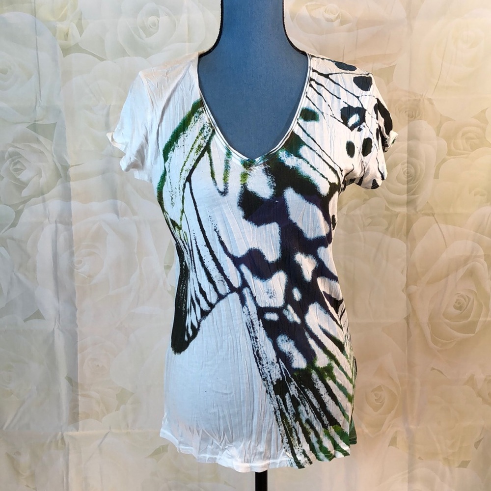 Calvin Klein Jeans V neck butterfly top